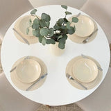 New Haven & Oslo 35" White Round Dining Table Set for 4 (5-Piece)