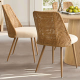 Nice Rattan Upholstered Dining Chair (Set of 6)