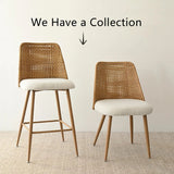 Nice Rattan Upholstered Dining Chair (Set of 6)