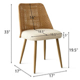 Nice Rattan Upholstered Dining Chair (Set of 6)