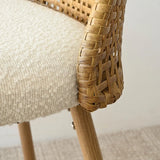 Nice 27" Modern Rattan Upholstered Counter Stool (Set of 4)