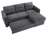 Noah Flippable, Convertible Storage Sleeper Chofa, Gray