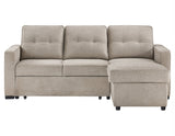 Noah Flippable, Convertible Storage Sleeper Chofa, Tan