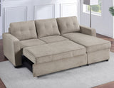 Noah Flippable, Convertible Storage Sleeper Chofa, Tan