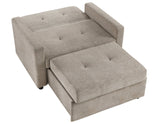 Noah Convertible Sleeper Chair-and-a-Half, Brown