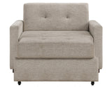 Noah Convertible Sleeper Chair-and-a-Half, Brown