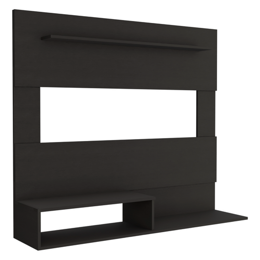 Tuhome Being Floating Entertainment Center with Superior Shelf, Lower Shelf, Wall Mounted TV Panel for Screens up to 55 Inches, Modern Space-Saving Media Organizer for Movies, Consoles and Living Room Essentials