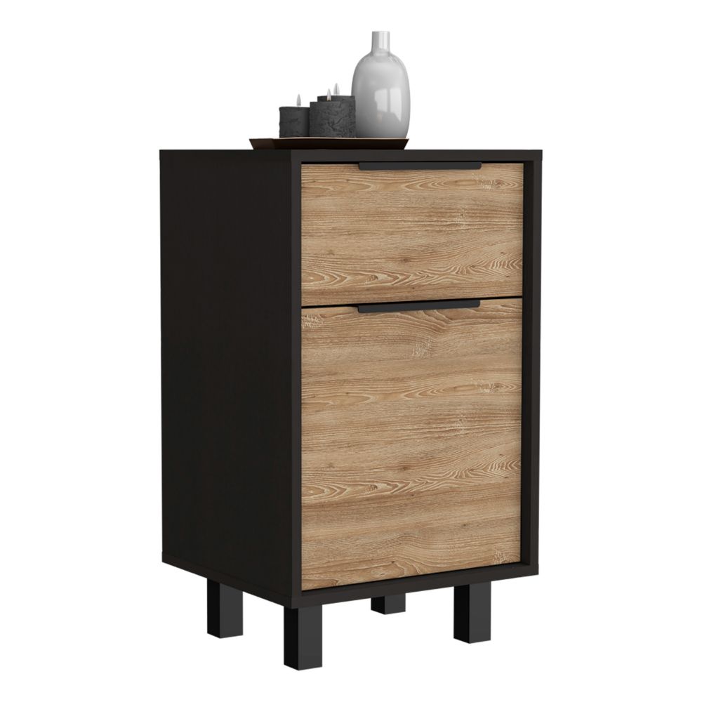 Accra Nightstand, One Drawer, One Cabinet, Four Legs