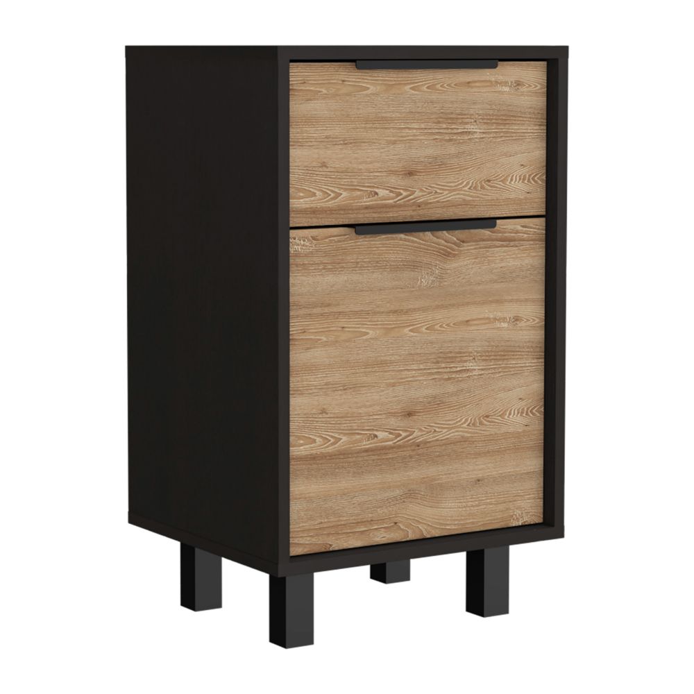 Accra Nightstand, One Drawer, One Cabinet, Four Legs