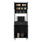 Tuhome Santoro 60 Pantry Cabinet with Double Doors, Five Adjustable Shelves, Modern Storage Solution for Kitchen, Dining Room, or Utility Rooms