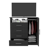 Sierra 4 Drawer Dresser, Single Door Cabinet, One Open Shelf