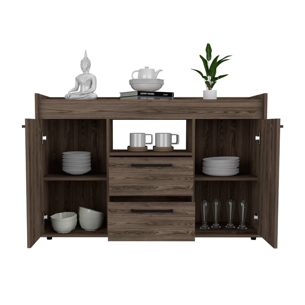 Hart Sideboard Double Door Cabinet, One Open Shelf