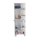 Tuhome Urano Mirror Linen Cabinet with Four Interior Shelves, Five External Shelves, Modern Design for Bathroom, Kitchen, or Bedroom Storage