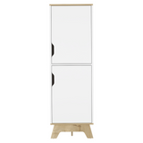 Tuhome Pamplona Microwave Tall Cabinet with Spacious Counter Surface, Multiple Storage Shelves, Upper and Lower Double Door Cabinets, Integrated Cable Management and Large Vertical Design for Modern Kitchens