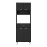 Tuhome Santoro 60 Pantry Cabinet with Double Doors, Five Adjustable Shelves, Modern Storage Solution for Kitchen, Dining Room, or Utility Rooms