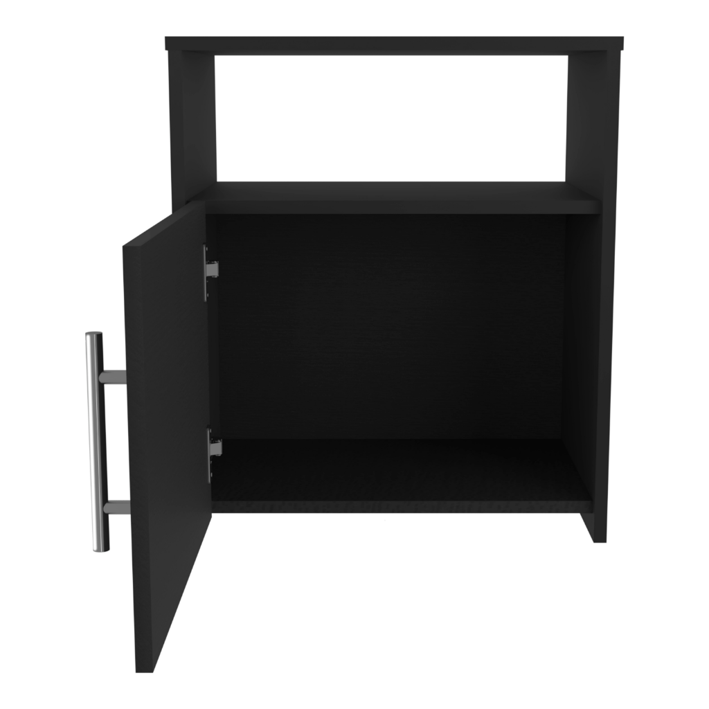 Omaha Nightstand, Single Door Cabinet, Metal Handle, One Shelf, Superior Top