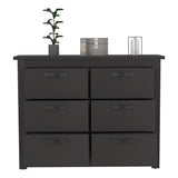 Becca 6 Drawer Double Dresser, Metal Hardware