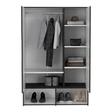 Rosie Armoire, Two Open Shelves, Double Door, Five Shelves, Hanging Rod