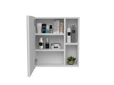 Tuhome Labelle Medicine Cabinet with Mirrored Single Door, Five Internal Shelves, Open Display Storage and Modern Wall-Mounted Design for Organized, Accessible and Stylish Bathroom Essentials Management