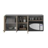 Hasselt Wall Cabinet, Double Door, Glass Cabinet, Rack