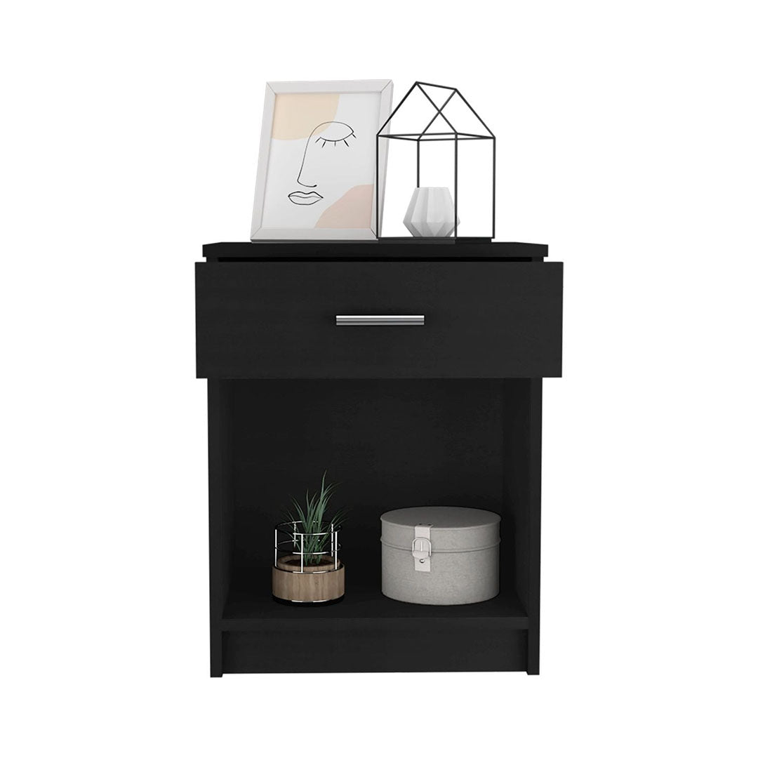 Eco Nightstand, Superior Top, Single Drawer, Lower Shelf