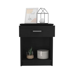 Eco Nightstand, Superior Top, Single Drawer, Lower Shelf