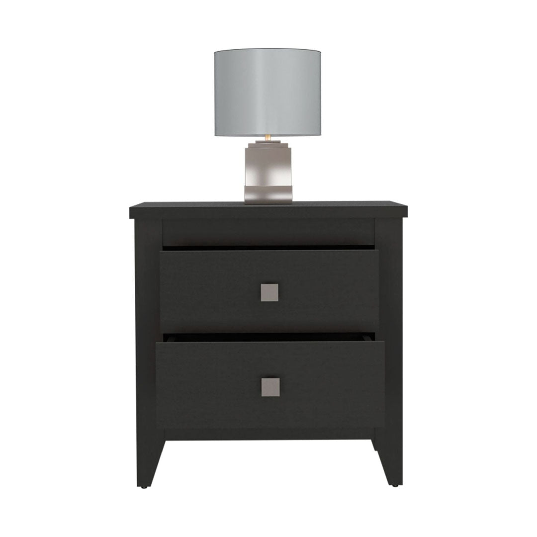 Amara Nightstand, Two Shelves, Four Legs