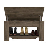 Tuhome Austin Storage Table with Liftable Top Compartment, Extendable Table Shelf, Lower Shoe Rack Shelf, Modern Entryway and Living Room Organizer, Functional Storage Furniture with Clean Contemporary Design