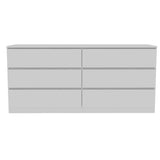 Asteria 6 Drawer Double Dresser, Metal Handles