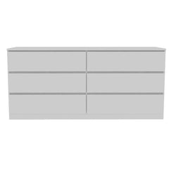 Asteria 6 Drawer Double Dresser, Metal Handles