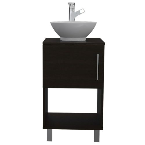 Pittsburgh Single Bathroom Vanity, One Open Shelf, Single Door Cabinet