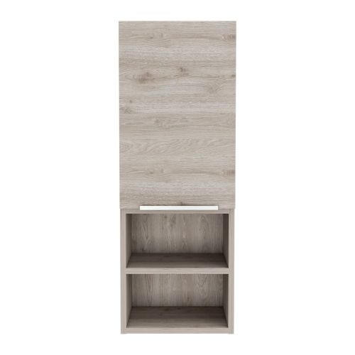 Jasper Bathroom Single Door Cabinet, Two Open Shelves, Two Interior