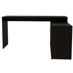 Rossi L-Shaped Desk, Two Interior Shelves, Single Door Cabinet, Two Open Shelves