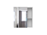 Tuhome Labelle Medicine Cabinet with Mirrored Single Door, Five Internal Shelves, Open Display Storage and Modern Wall-Mounted Design for Organized, Accessible and Stylish Bathroom Essentials Management