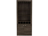 Montenegro Bar Cabinet, Double Door Cabinet, Five Cubbies