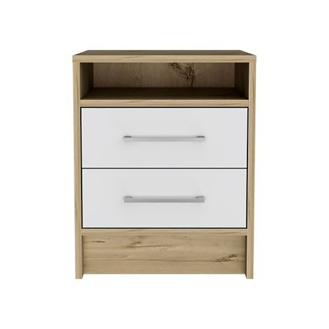 Eter Nightstand, Superior Top, Two Drawers