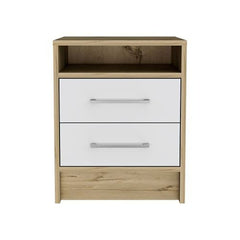 Eter Nightstand, Superior Top, Two Drawers