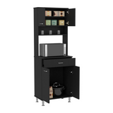 Tuhome Santoro 60 Pantry Cabinet with Double Doors, Five Adjustable Shelves, Modern Storage Solution for Kitchen, Dining Room, or Utility Rooms