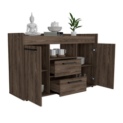 Hart Sideboard Double Door Cabinet, One Open Shelf