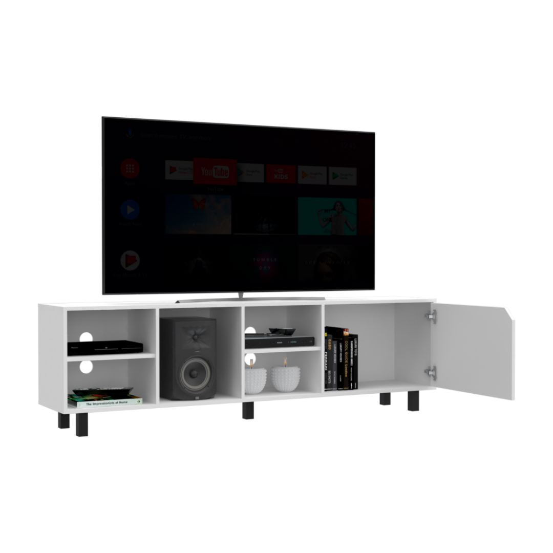 Valdivia Tv Stand For TV´S Up 70", Four Open Shelves, Five Legs