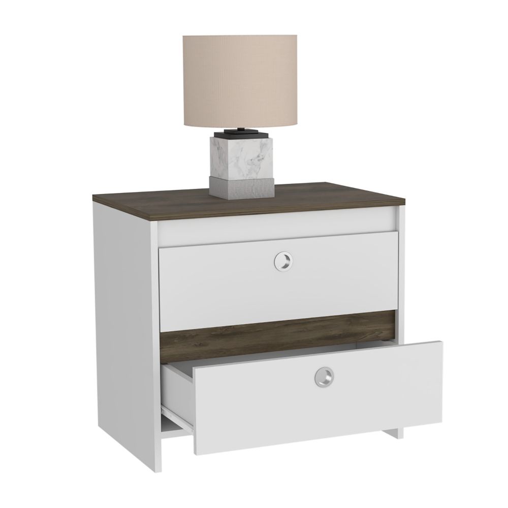 Mercury Nightstand, Two Drawers