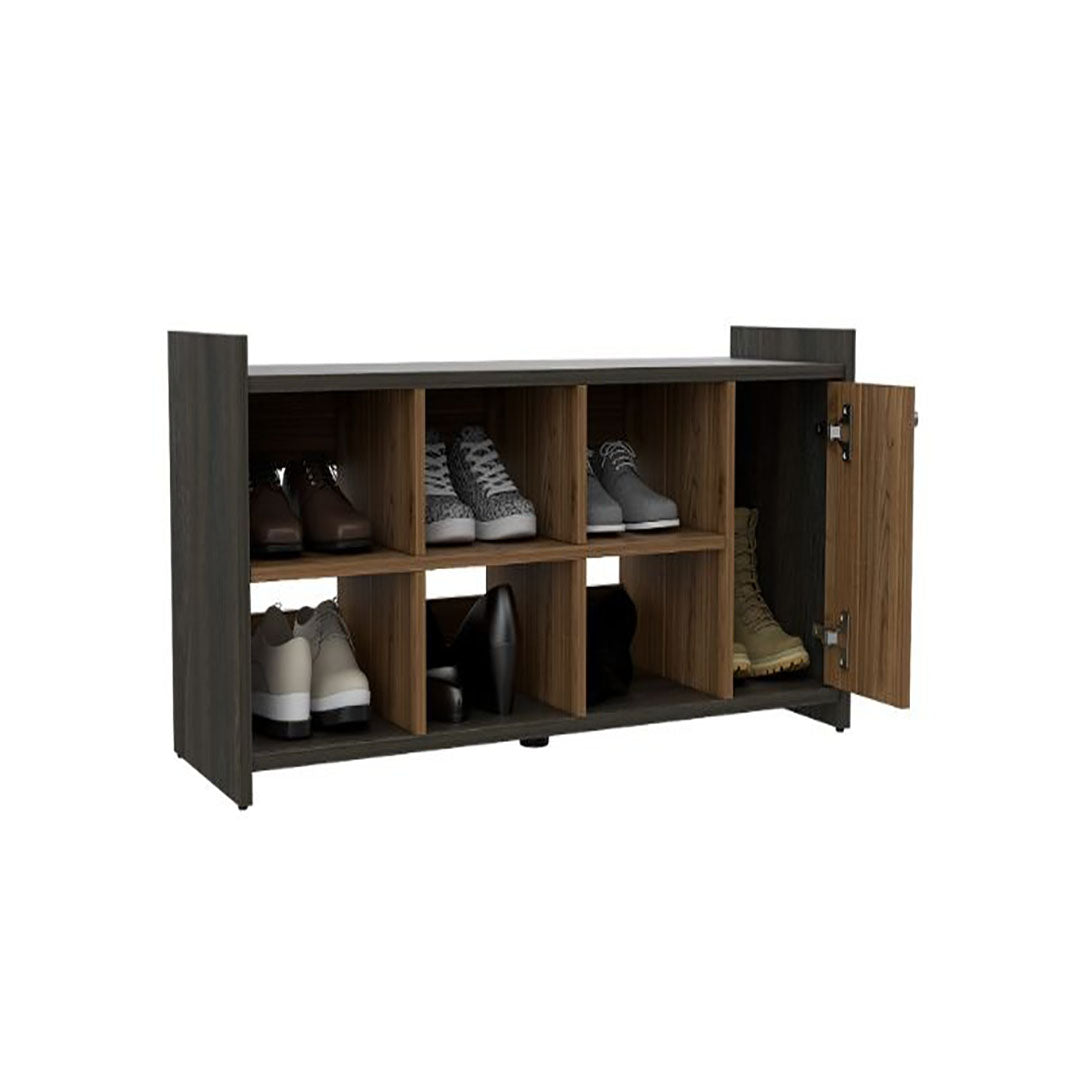 Rizzo Storage Unit With Door, Six Shoes Capacity, Six Cubbies, Door