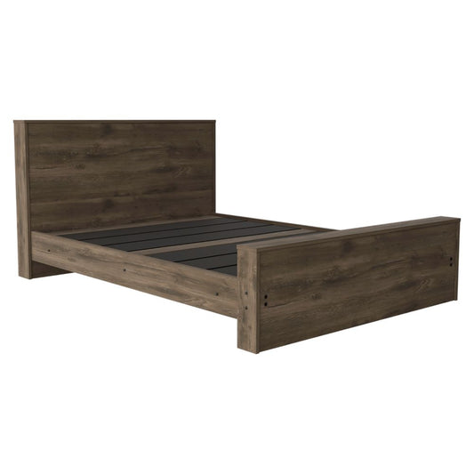 Tuhome Galanto Full Size Bed Base with Integrated Headboard, Sturdy Frame Support, Modern Bedroom Furniture Upgrade for Comfortable Rest and Enhanced Room Organization, Durable Construction for Long-Term Use