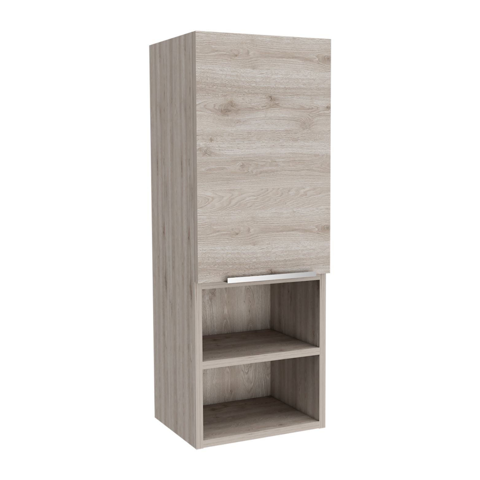 Jasper Bathroom Single Door Cabinet, Two Open Shelves, Two Interior