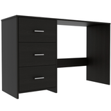Tuhome Three-Drawer Writing Desk with Compact Design, Sturdy Construction, Sleek Modern Style, Ideal for Home Office, Study Room, or Small Spaces
