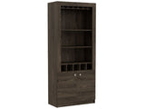 Montenegro Bar Cabinet, Double Door Cabinet, Five Cubbies
