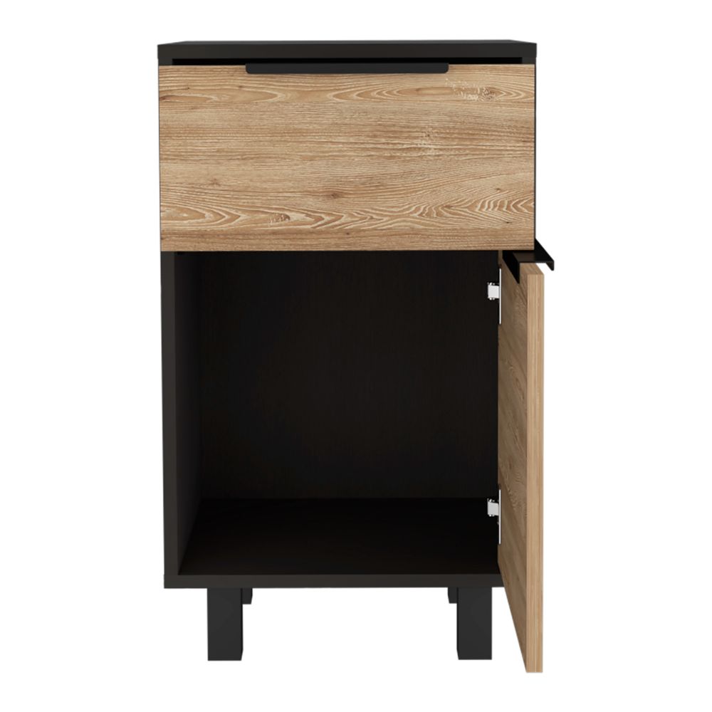 Accra Nightstand, One Drawer, One Cabinet, Four Legs