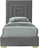Nora Velvet Bed - Sumptuous Glamorous Design with Deep Channel Tufting and Customizable Legs