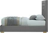 Nora Velvet Bed - Sumptuous Glamorous Design with Deep Channel Tufting and Customizable Legs