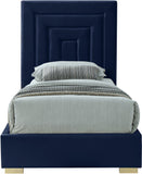 Nora Velvet Bed - Sumptuous Glamorous Design with Deep Channel Tufting and Customizable Legs